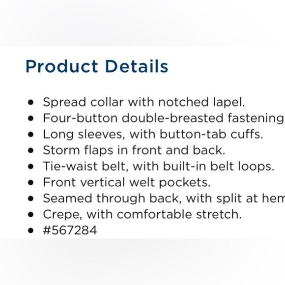 Old Navy Cozy l Double-Breasted Tie-Belt Trench - Picture 6 of 12